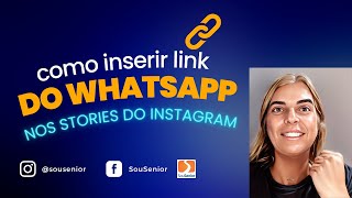 Como inserir LINK DO WHATSAPP nos STORIES do Instagram