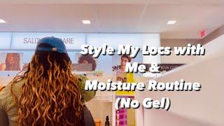 style my locs with me + moisture routine