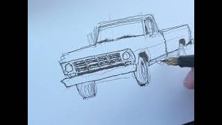 Drawing a pickup truck