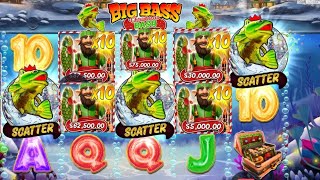 I bought 4x $25,000 bonus buys and 100x $250 spins on Big Bass Christmas Bash slot