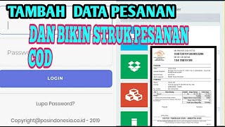 CARA MEMBUAT NOTA STRUK DAN TAMBAH PESANAN COD POS INDONESIA