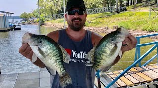 Livescoping GIANT crappie in river channel using spot lock on my Ultrex! Check out my new set up!