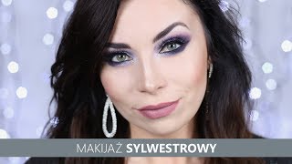 Makijaż SYLWESTROWY - FIOLET + BROKAT!! NYX, Milani, GOSH, Glazel