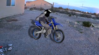 Driving a Dirtbike first video on it ￼