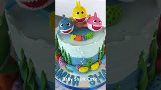 Baby Shark cake for little Tamim #muscat #oman #babyshark #sharkcake #birthday #birthdaycake