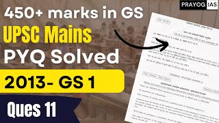 GS1 2013 Question 11 | UPSC Mains History Previous Year Questions #civilservices #upsc #pcs #veersir