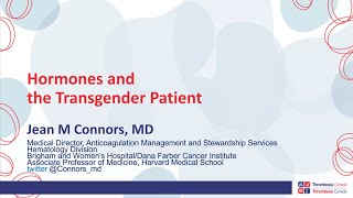 Hormones and Hematology: Transgender Patients and VTE