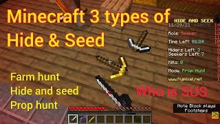 3 Different MINECRAFT HIDE N SEEK Modes avaliable!!!!