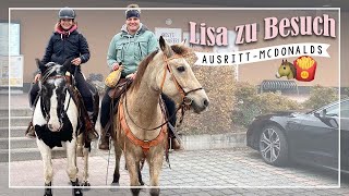 Lisa mit Memphi zu Besuch 🥰 | Ausritt & McRide 🌳🍟 // A&G HorseDiary