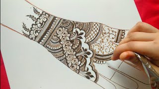 day-6 latestBridal style Mehndi design for beginners||beautiful mehndi design