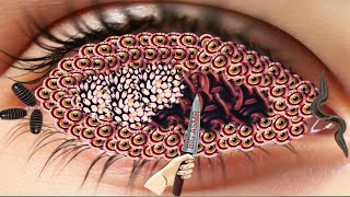 ASMR Animation Treatment/Removing Maggots Ticks from a Womans belly and navel 2D Animation#bigasmr