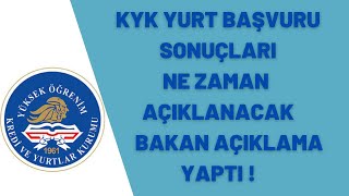 KYK YURT SONUÇLARI NE ZAMAN AÇIKLANACAK ? GENÇLİK VE SPOR BAKANI AÇIKLAMA YAPTI! #kyk #eğitim #bilgi