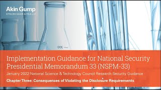 Implementation Guidance for NSPM-33: Consequences for Violation of Disclosure Requirements