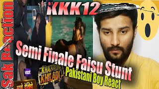 Khatron Ke Khiladi 12 - Mr Faisu WIN Semi Finale Faisu Stunt - fainat kkk 12 - Pakistani Boy React