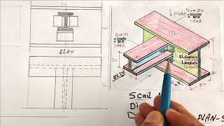 #تعلم #كيفية #استنتاج المساقط من وصلة مجمعة من#الاستيل  (ج27)#الاستيل#هندسة #مساقط