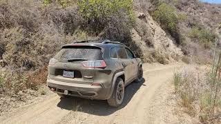 Steep decline in the Jeep Cherokee Trailhawk.