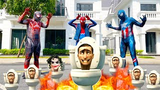 TEAM SPIDER MAN in REAL LIFE | Spider-man vs Skibidi Toilet - Movie ( Epic Action POV )