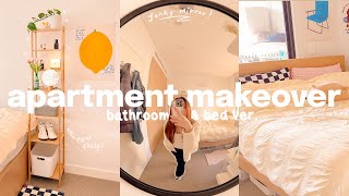 room makeover & bathroom upgrades 🛋️ desk accessories, storage organization, new shelf!