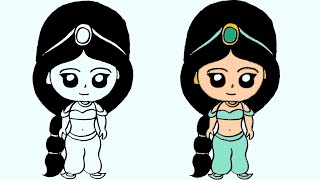 How To Draw Princess Jasmine | Aladdin