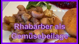 Rhabarber als Gemüsebeilage