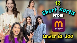 Starting 220/- only 😍| *Huge* MEESHO Short Kurti Try-on Haul! 💖 under Rs.300/- 😱 #shortkurti #meesho