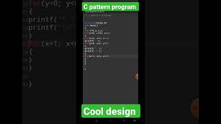 C pattern program to print amazing pattern #programming #short #shorts #new #whatsappstatus #video