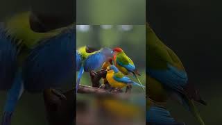 Cute Parrot Playing With Babies