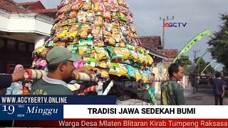 SEDEKAH BUMI , TUMPENG RAKSASA LUDES DIKEROYOK WARGA DESA MLATEN BLITARAN