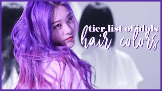 ranking hair colors in kpop