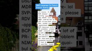 📱SMS Language in French🇫🇷 #movetofrance #adminsupport #relocation #costoflivingfrance