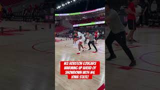 Houston Cougars basketball warms up ahead of showdown with Iowa State!