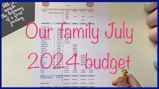 Our family budget for July 2024 * High income * Budgeting for a better financial future 💕