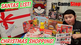 MAKING OUR CHRISTMAS PRESENT WISHLIST FOR SANTA AT GAMESTOP! PS5, VIDEOGAMES, COLLECTIBLES AND MORE!