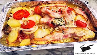 Запеченный картофель в духовке с беконом! СУПЕР ЖИР