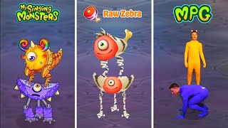 All Monster Ethereal Workshop VS Raw Zebra VS MPG | My Singing Monsters || MSM Pixel