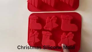 Custom design Christmas tree silicone chocolate mold