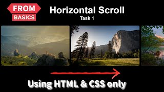 Create a Horizontal image scroll using html and css only for beginners | step-by-step tutorial