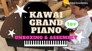 KAWAI toy mini grand piano Unboxing & Assembly カワイ ミニピアノ グランドピアノ 1141