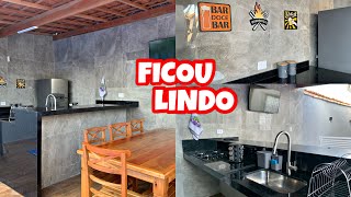 DECORAMOS A ÁREA GOURMET 🤩 + FICOU LINDO + VEM VER 💛