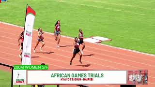 Epic 200M Women  SF African Games trials at Ulinzi Stadium