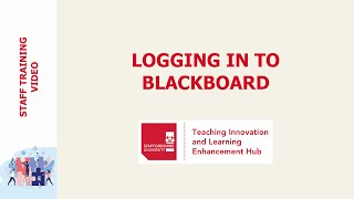 Logging in to Blackboard (staff)