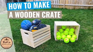 How To Make A Wooden Crate - SIMPLE AND EASY DIY