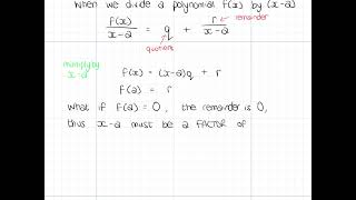 Factor and Remainder Theorem