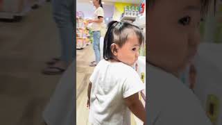 Shopping with mommy and sister #babyshorts #cute #shopping #toys #kids