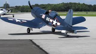 WAR Corsair tailwheel work and taxi test