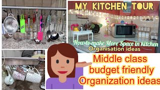 Kitchen tour/Kitchen Organisation ideas/House tour 09/Non modular kitchen Organisation ideas/Indian