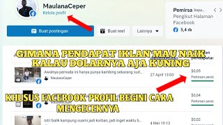 Cara melihat konten kita dimonetisasi atau tidak di Facebook profil terbaru 2023