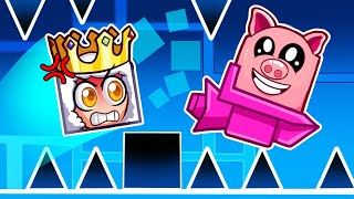 Předstírám GEOMETRY DASH NOOBA, potom se stanu PRO! (Roblox)