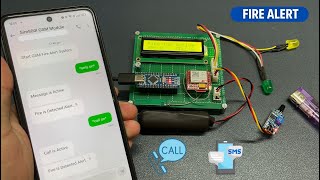 GSM Based Fire Alarm System | Call And Sms Notification | Arduino Project