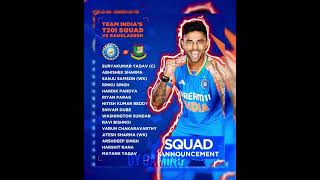 Team india squad ban vs ind #india#cricket#viral#short